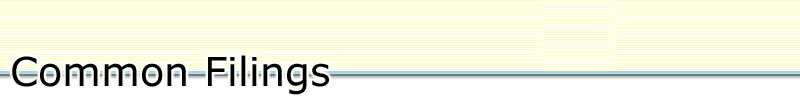 Common Filings
