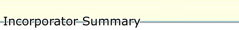 Incorporator Summary